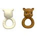 deer shaped natural latex teether toy